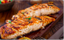 Grilled fish fillet